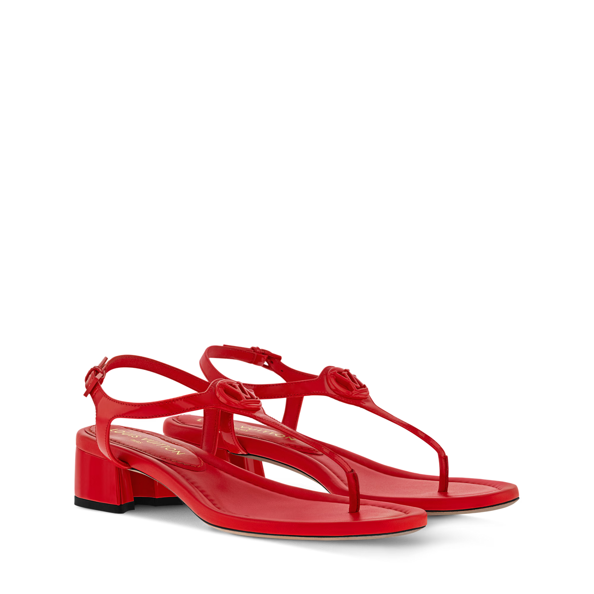 Women's Sunkiss Sandal Red Patent Calf Leather 1AHO94
