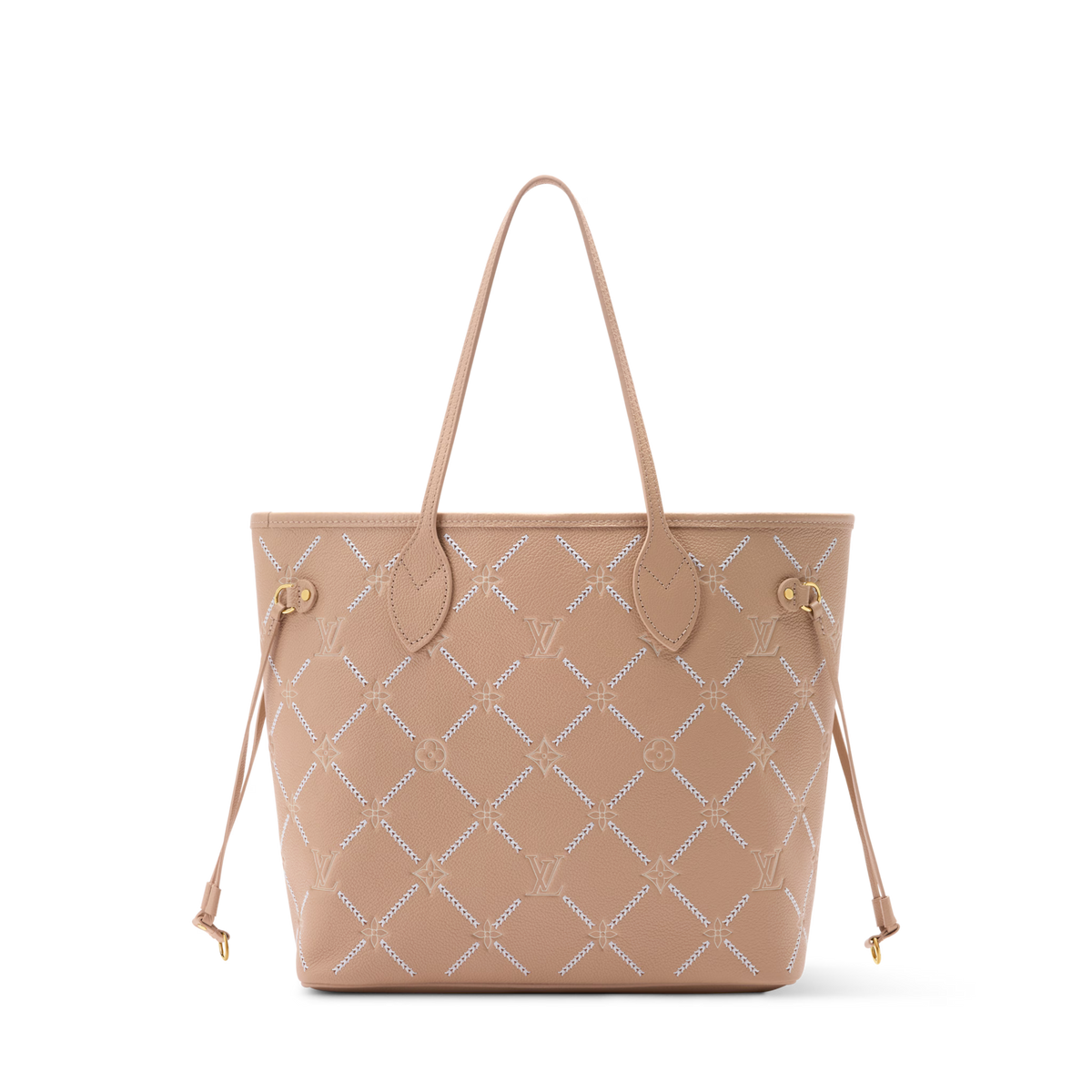 Women's Neverfull MM Light Bliss Monogram Empreinte Leather Tote Bag M28527