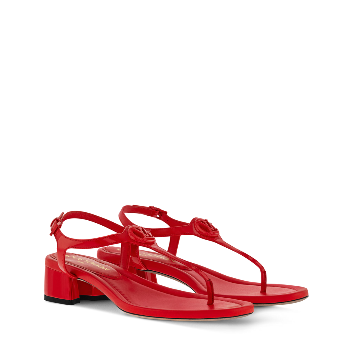 Women's Sunkiss Sandal Black Patent Calf Leather 1AHO62