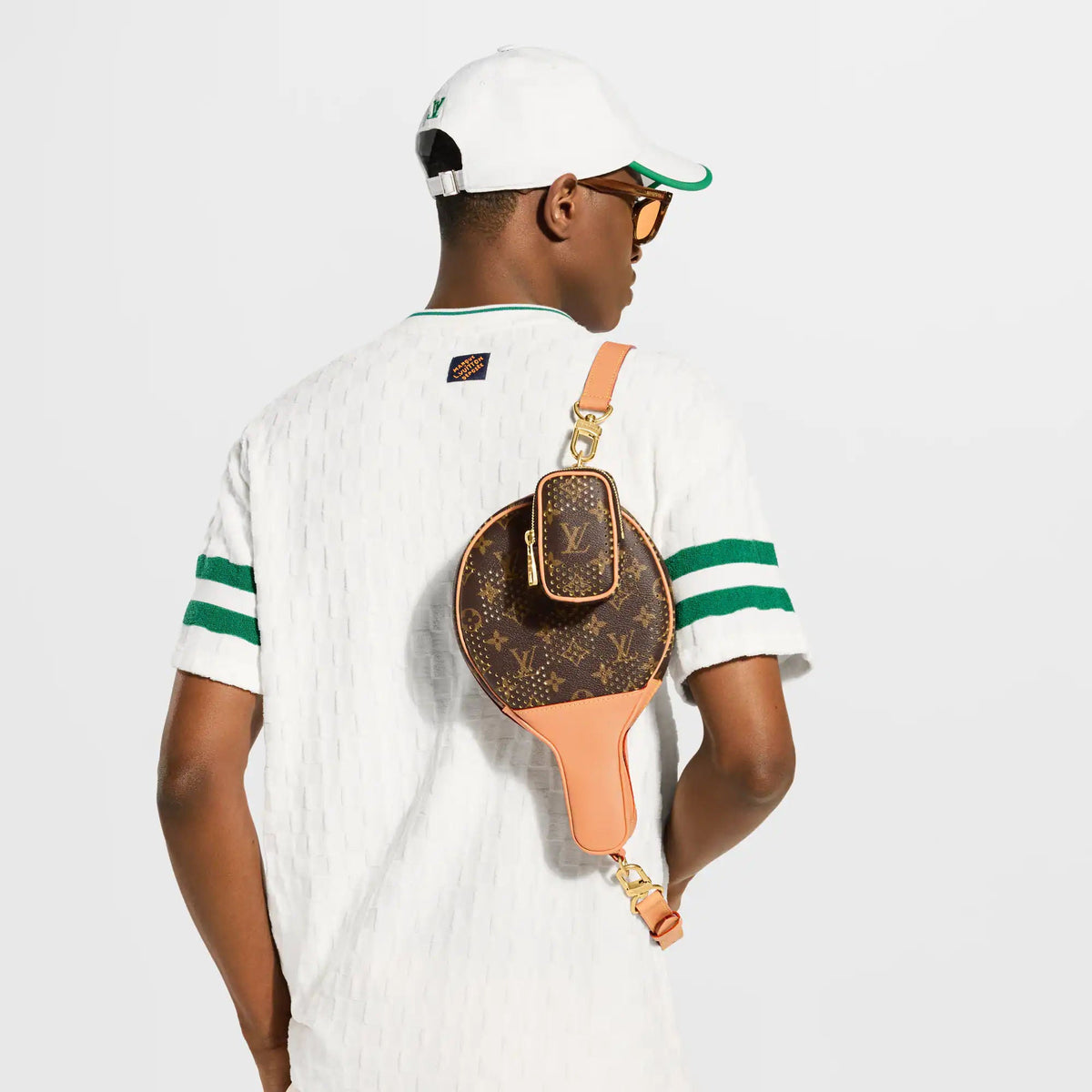 Men's Ping Pong Bag Monogram Grid Canvas