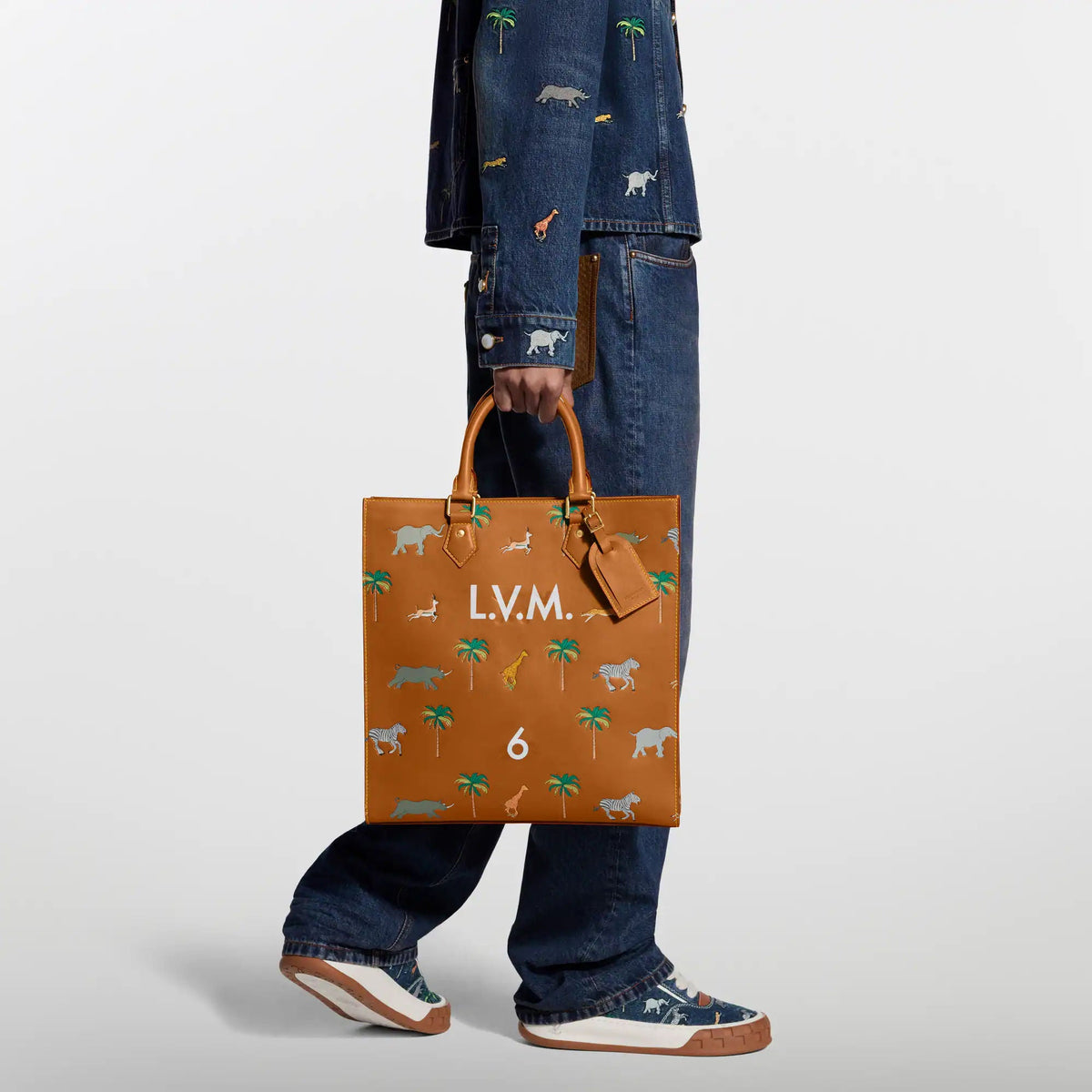 Men's Sac Plat Calf Leather Tan