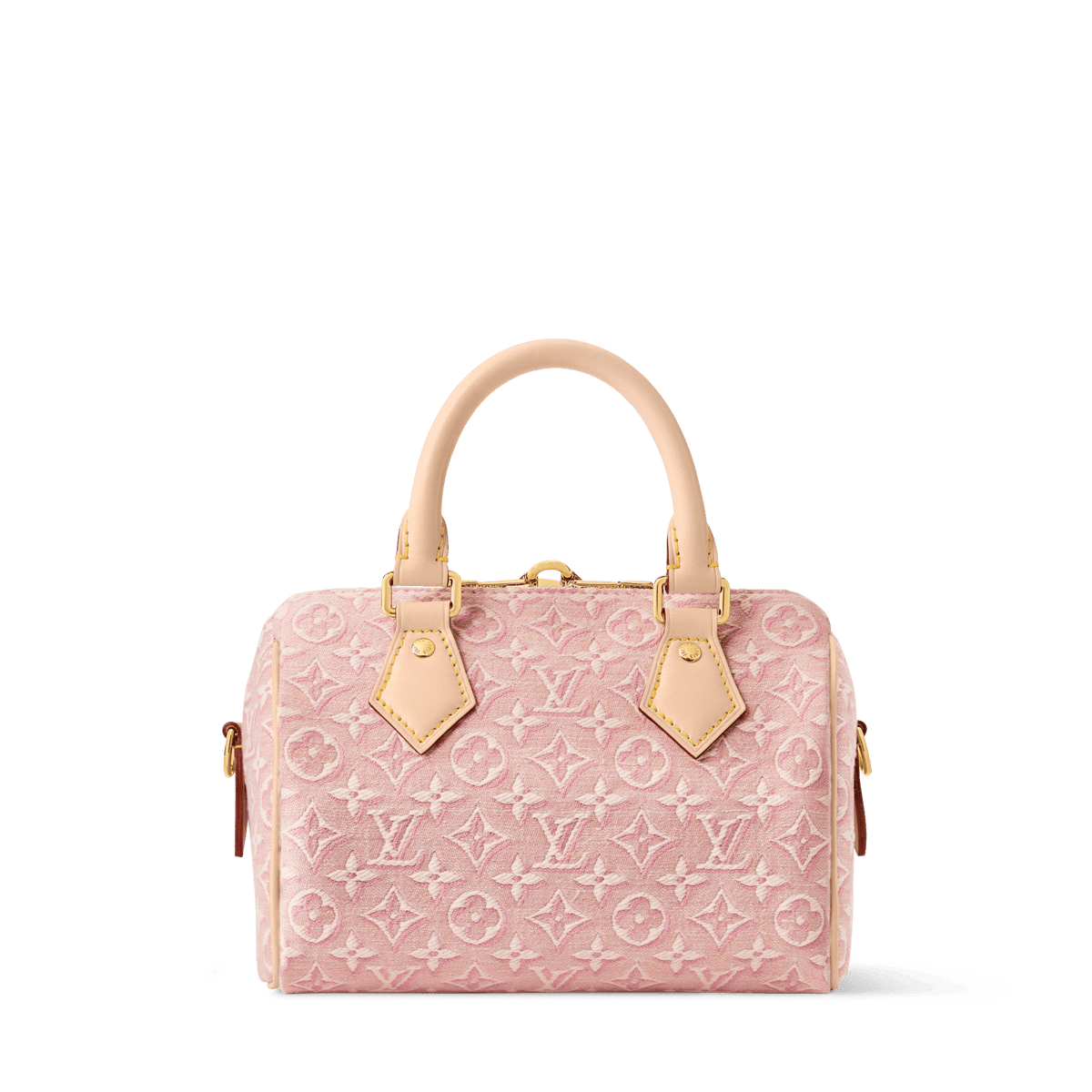 Women's Speedy Bandoulière 20 Monogram Emblème Rose Ruban Bag