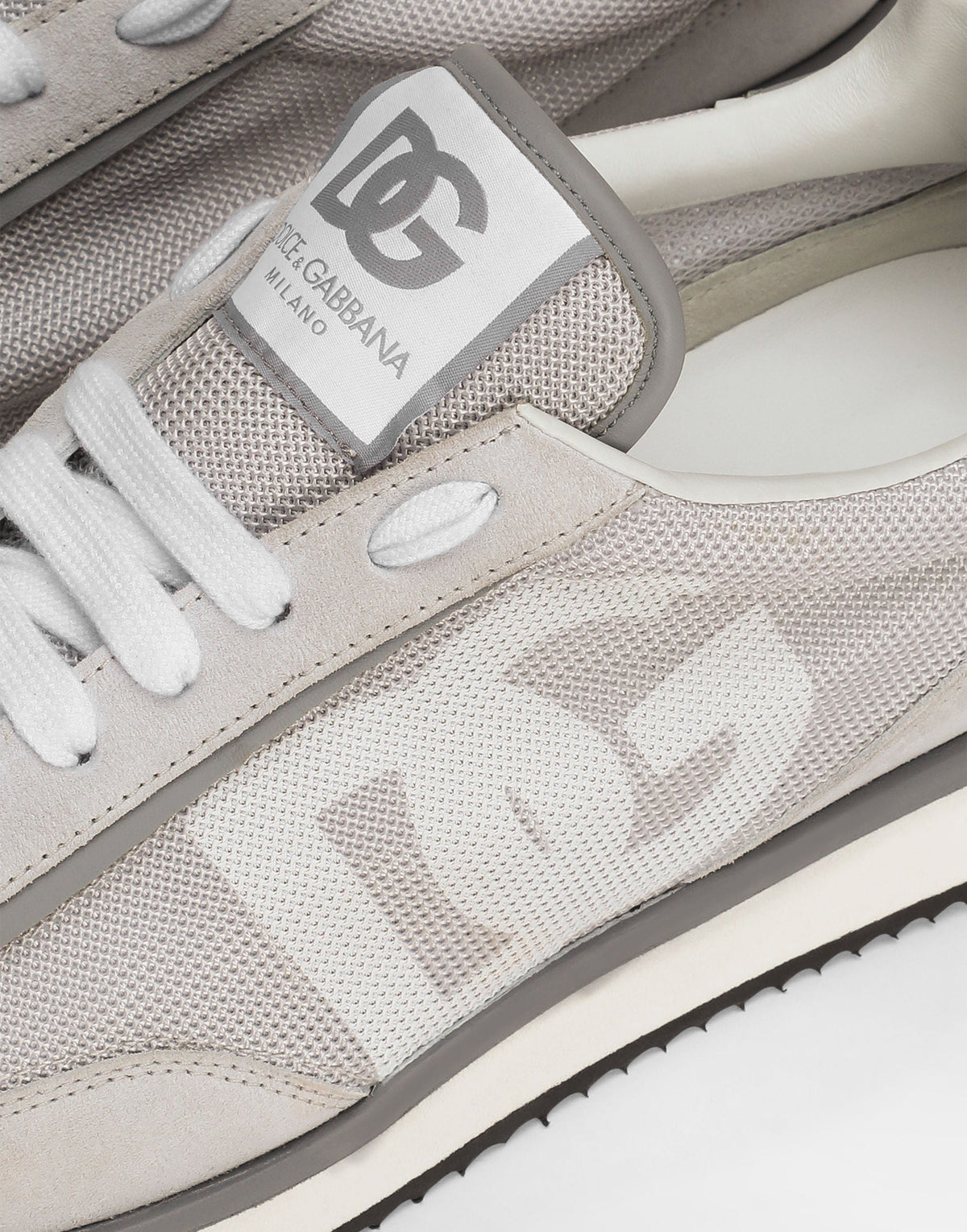 DG CUSHION Mixed-Material Sneakers Gray