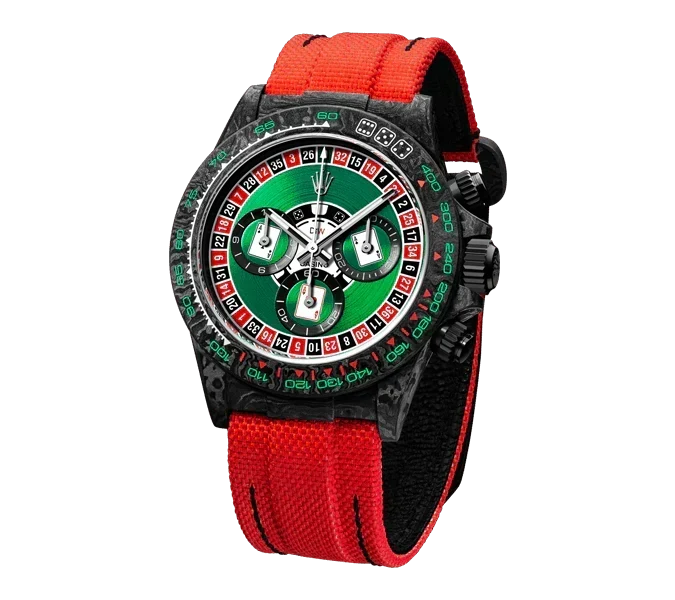 Diw Daytona carbon lucky player (casino) 40mm oyster black