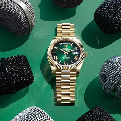 Day-Date 40 Oyster, 40 mm, Yellow Gold, Green Ombré Dial, Ref# 228238-0069MN