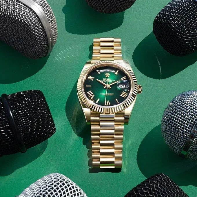 Day-Date 40 Oyster, 40 mm, Yellow Gold, Green Ombré Dial, Ref 228238-0069