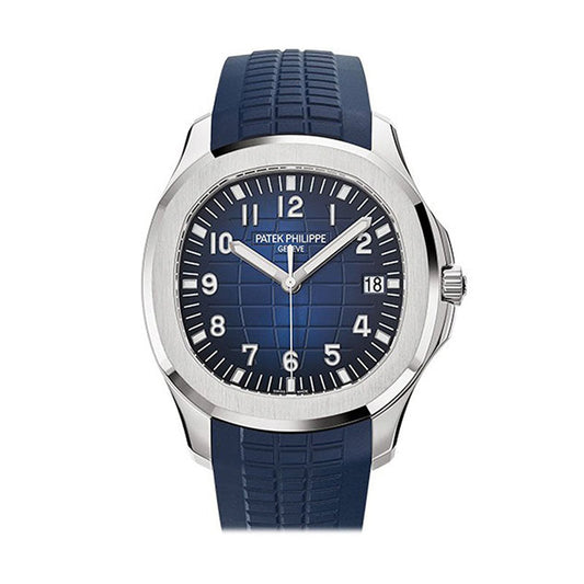 Patek Philippe Aquanaut Blue Dial 18K White Gold Men's Watch 5168G-001