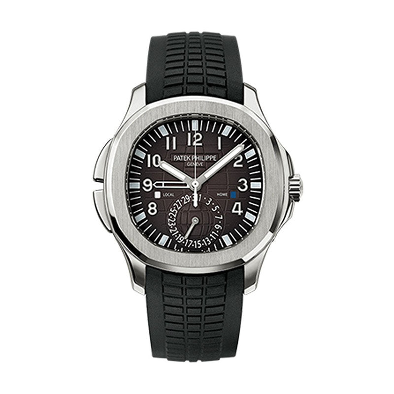 Patek Philippe Aquanaut Dual Time Black Dial Automatic Men's Watch 5164A-001