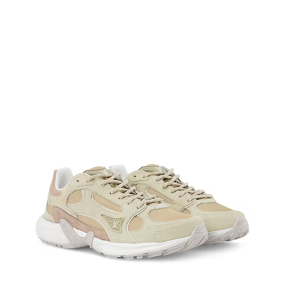 Women's LV Olympia Beige Suede Calf Leather Sneaker 1AJPA7