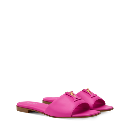 Women's LV Mare Flat Mule Orange Calf Leather 1AK1U5