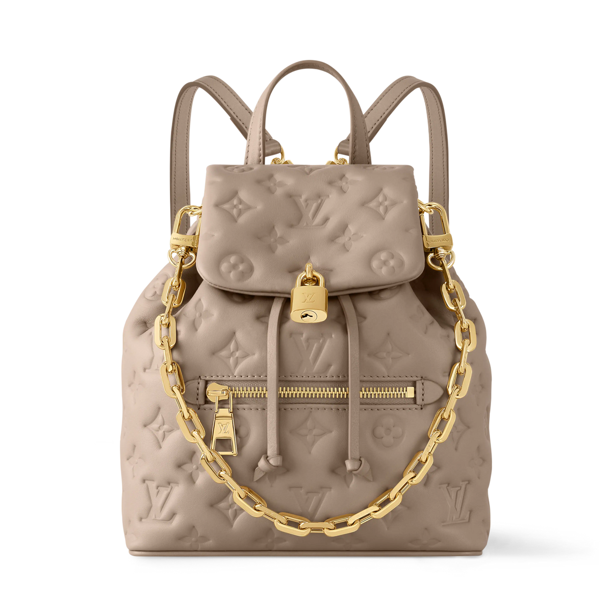 Women's Coussin Backpack PM Monogram Embossed Lambskin Leather Backpack M13358