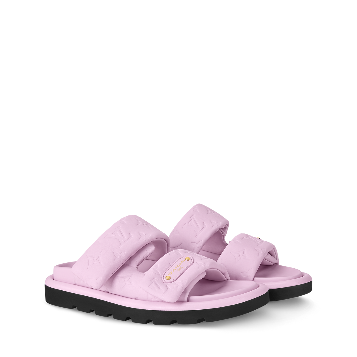 Women's Pool Pillow Pink Calf Leather Mule 1AJN63