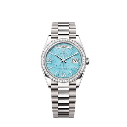 Day-Date 36, 18k White Gold with Diamond-set, 36mm, Ref# 128349rbr-0031
