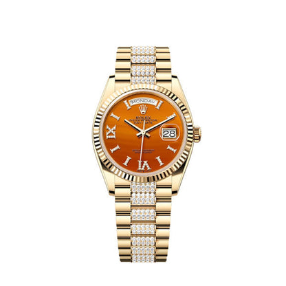 Day-Date 36, 18k Yellow Gold with Diamond-set, 36mm, Ref# 128238-0089