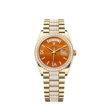 Day-Date 36, 18k Yellow Gold with Diamond-set, 36mm, Ref# 128348rbr-0050