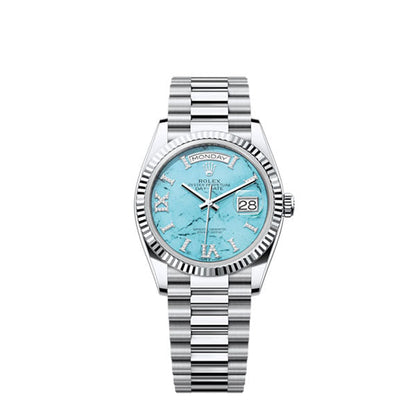 Day-Date 36, Platinum with Diamond-set, 36mm, Ref# 128236-0011