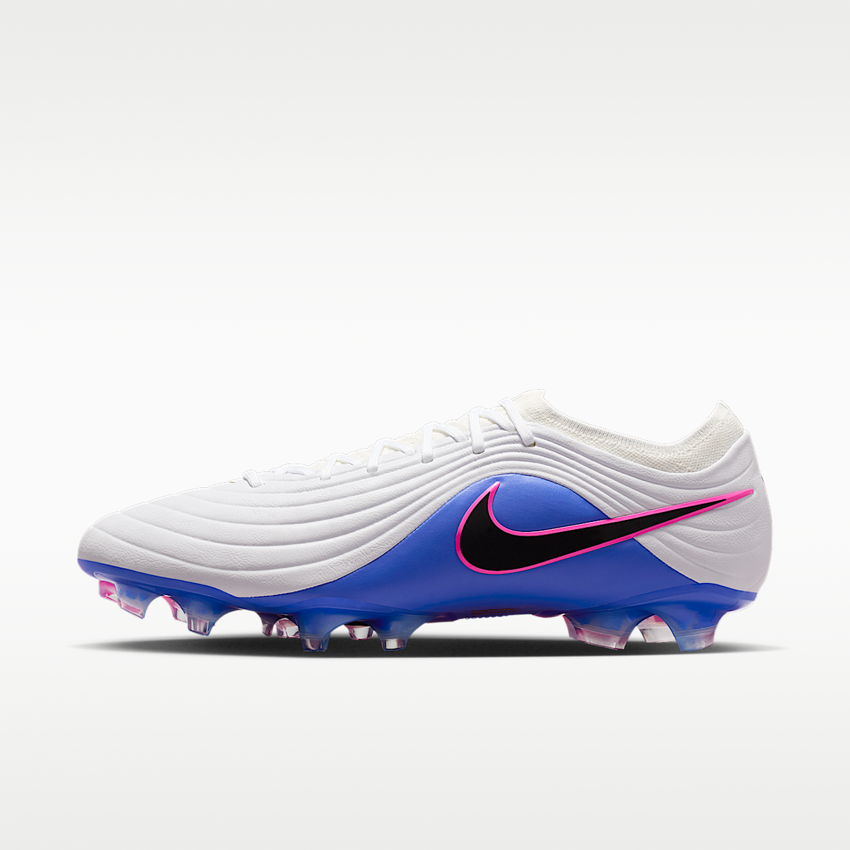 Tiempo Maestro Elite Firm-Ground Low-Top Soccer Cleats White/Racer Blue