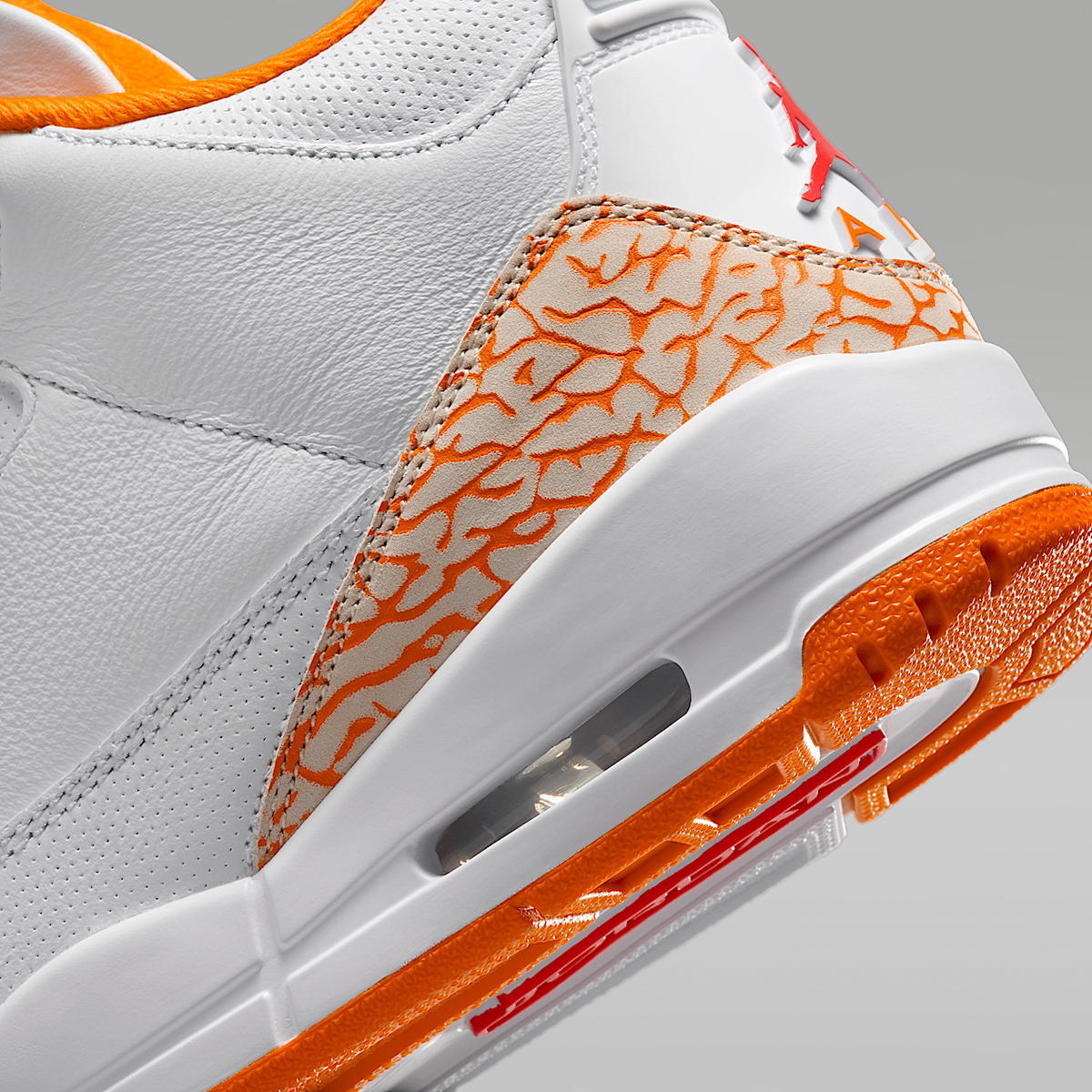Air 3 Retro "White and Orange Peel" Shoes