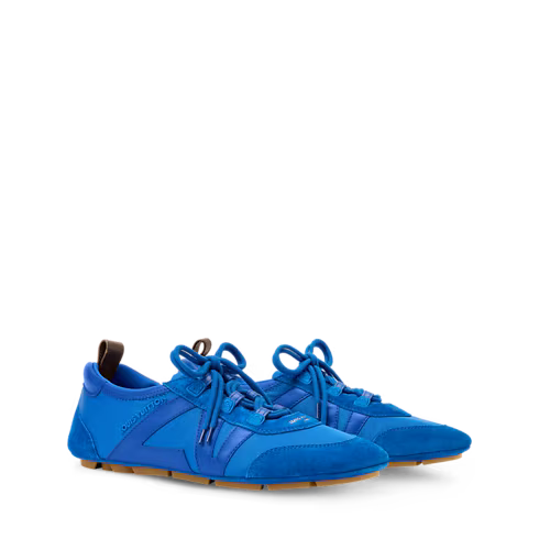 Women's LV Sneakerina Electric Blue Technical Nylon Sneaker 1AJMFA