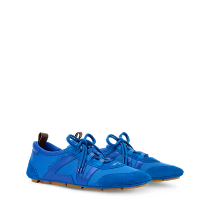 Women's LV Sneakerina Electric Blue Technical Nylon Sneaker 1AJMFA