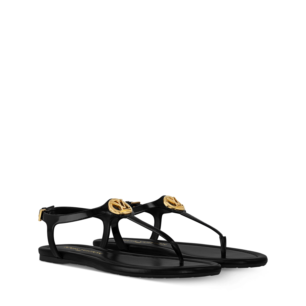 Women's Sunkiss Flat Sandal Patent Calf Leather 1AHKTB