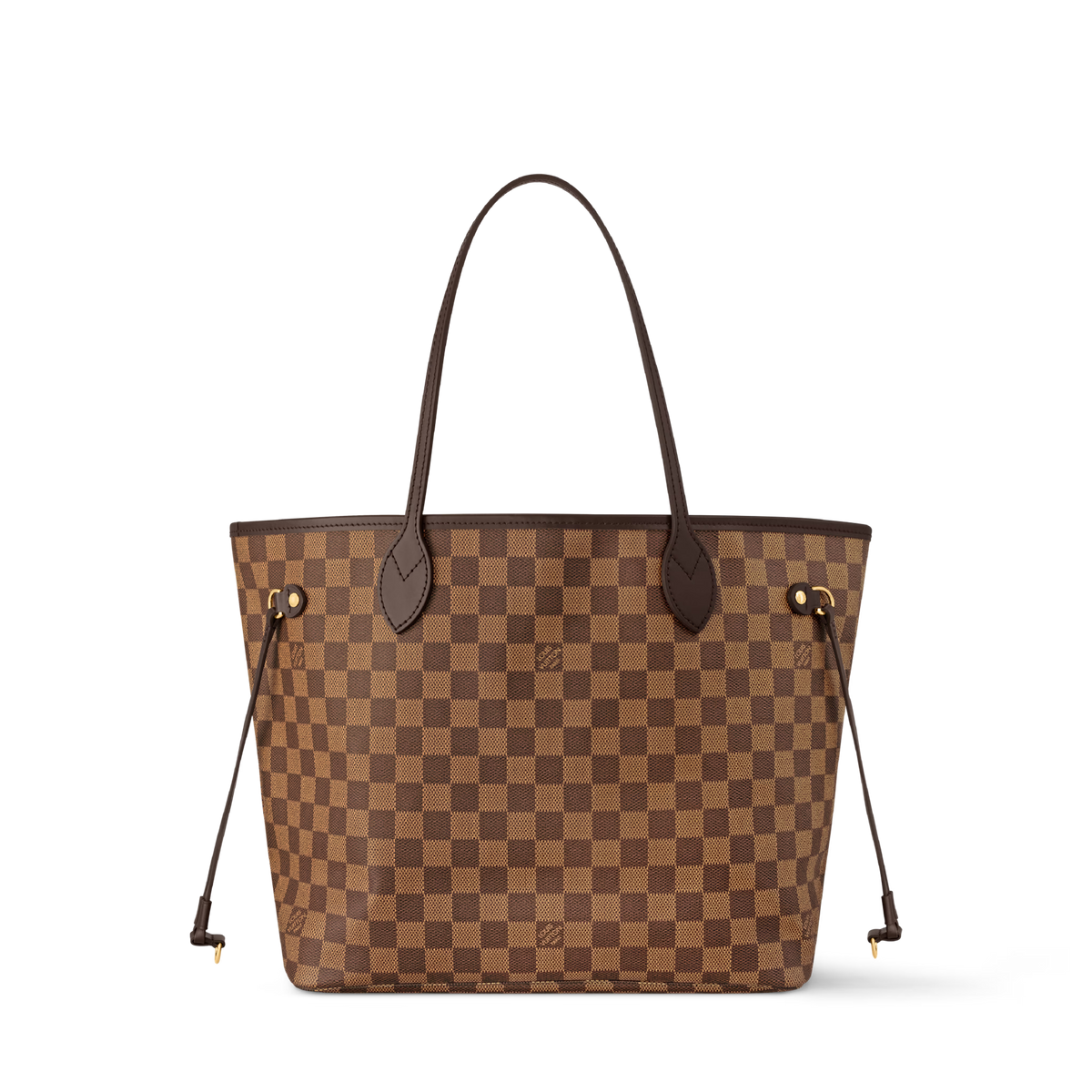 Women's Neverfull MM Damier Ebene Rose Ballerine Tote Bag
