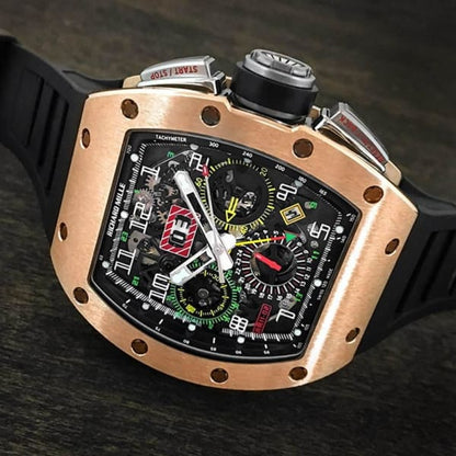 ðŸ"¥ðŸ"¥Best selling specialsðŸ"¥ðŸ"¥-RICHARD MILLE RM 11-02 Automatic Flyback Chronograph Dual Time Zone Rose Gold