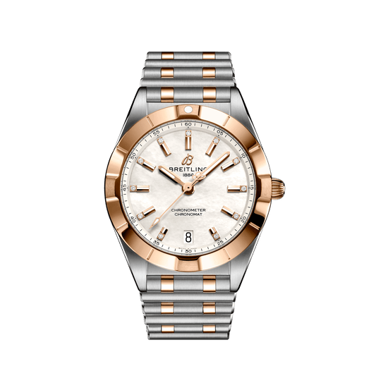 BT Chronomat 32, Stainless Steel, 18k Red Gold and 11 Diamonds, Ref# U77310101A2U1, Unworn 2024