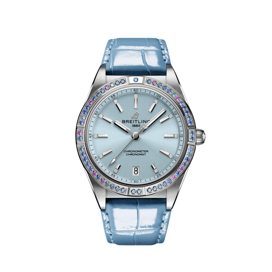 BT Chronomat Automatic 36 South Sea, Stainless Steel, 18k White Gold, Diamonds and Gem, Ref# G10380611C1P1, Unworn 2024