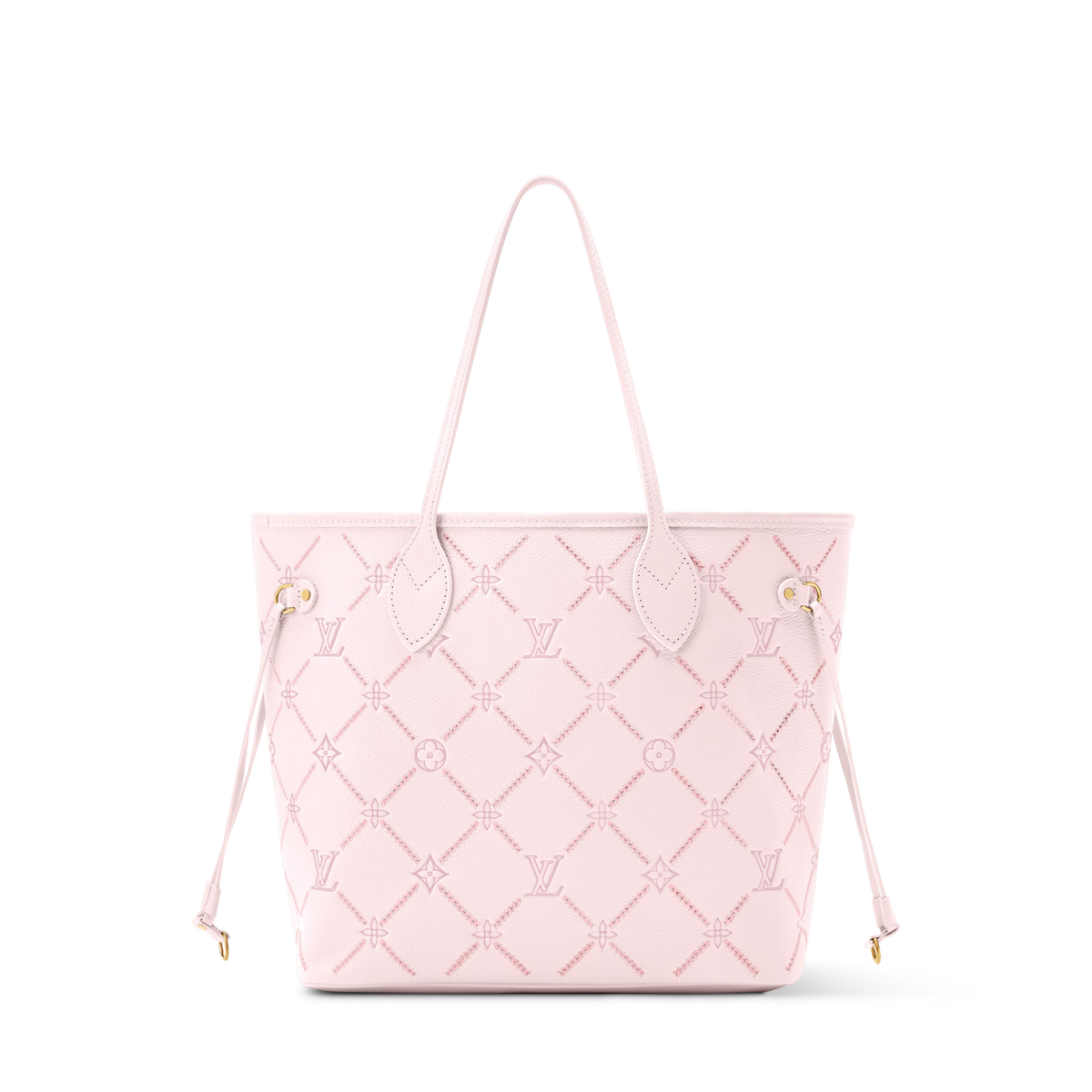 Women's Neverfull MM Light Bliss Monogram Empreinte Leather Tote Bag M28527