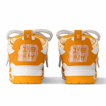 Louis Vuitton LV Skate Sneaker â€˜White/Orange Monogram Flowerâ€™