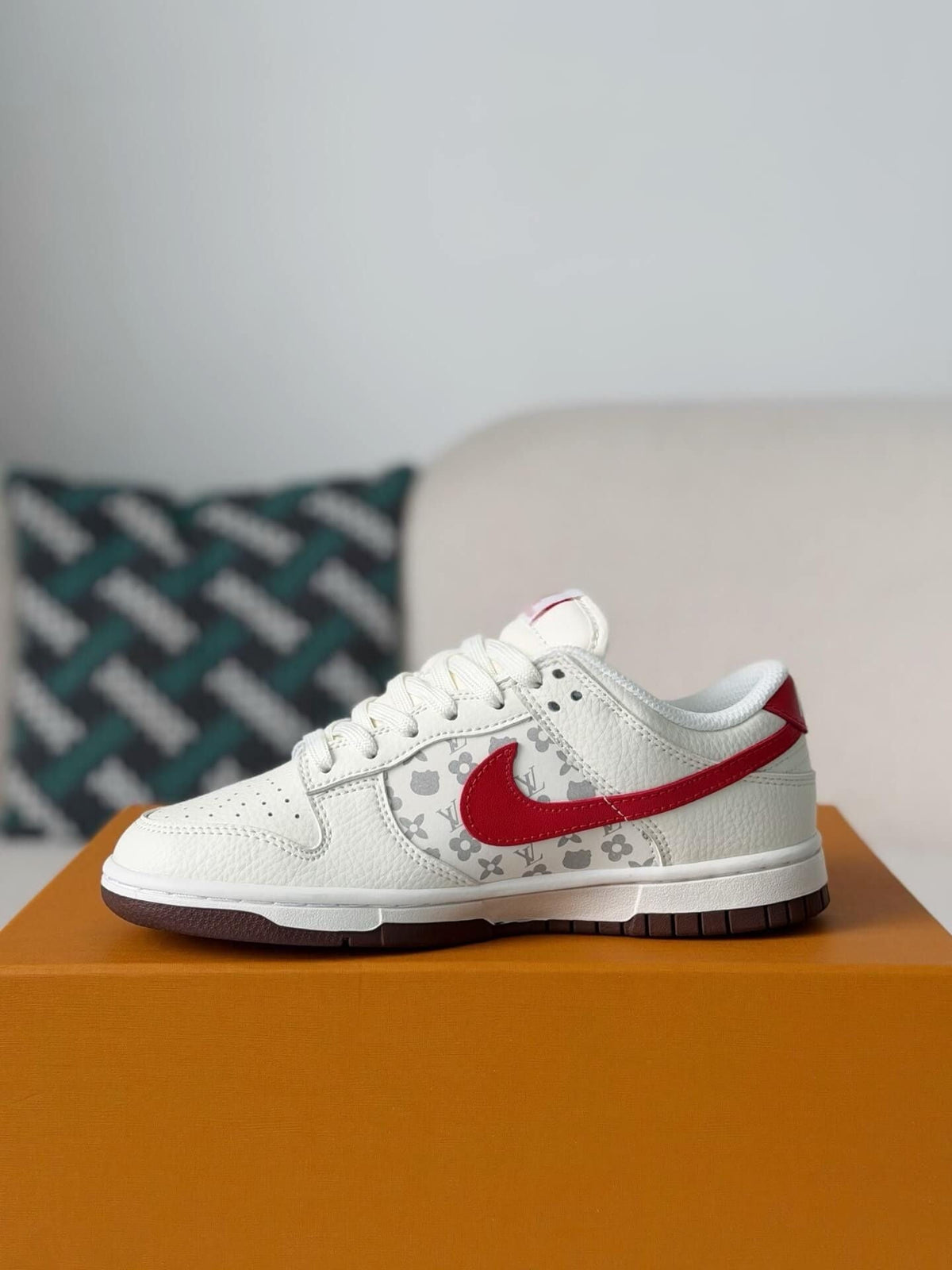 LV x Nike Air Force 1 Low â€œHello Kitty Monogram Redâ€