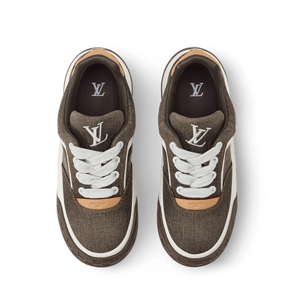LV Tilted Sneaker Brown Denim