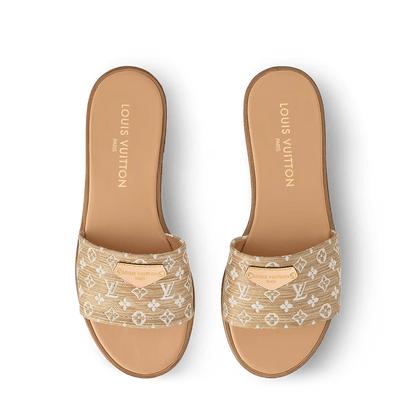 LV Lily Flat Mule Beige Natural