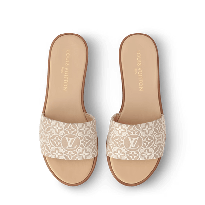 LV Lily Flat Mule Beige