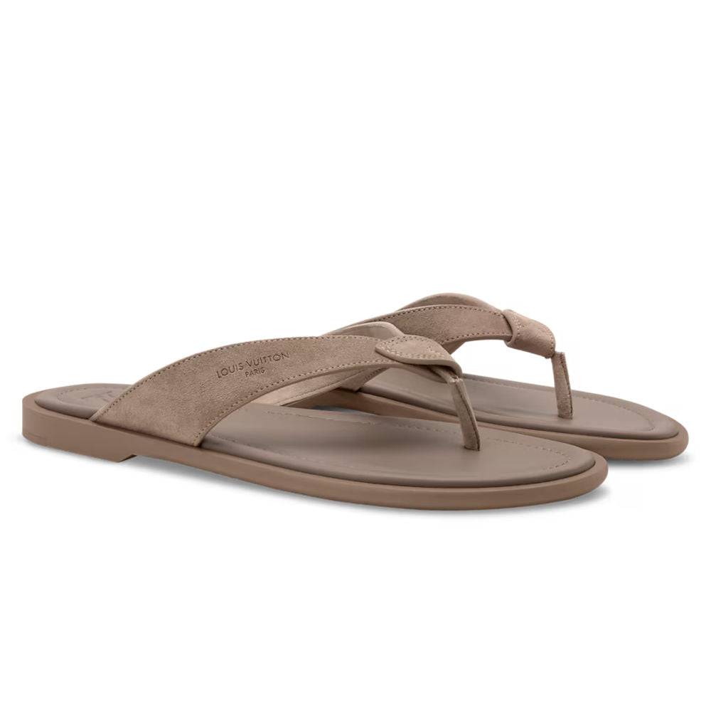 LV Sunset Thong Taupe Brown