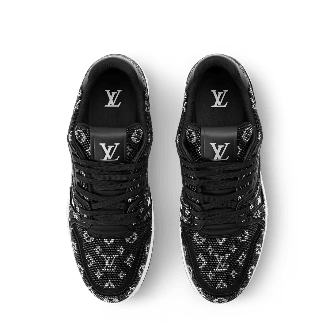 LV Trainer 'Black Swarovski'