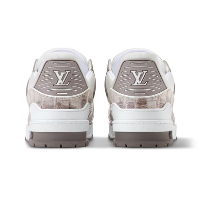 LV Trainer Beige Crocodile Skin