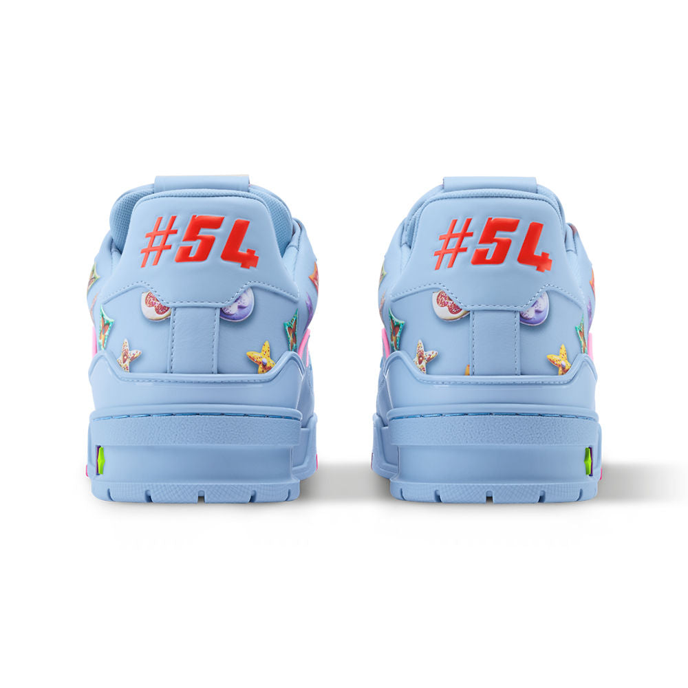 LV Trainer Sneaker Coordinates With The Seasonâ€™s Monogram Donuts Blue