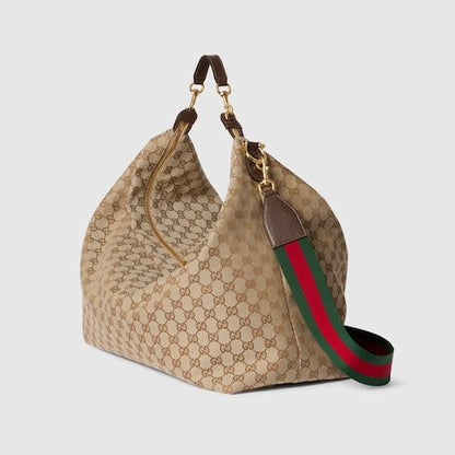 Men's Large Brera Crossbody Bag With GG Canvas And Detachable Strap