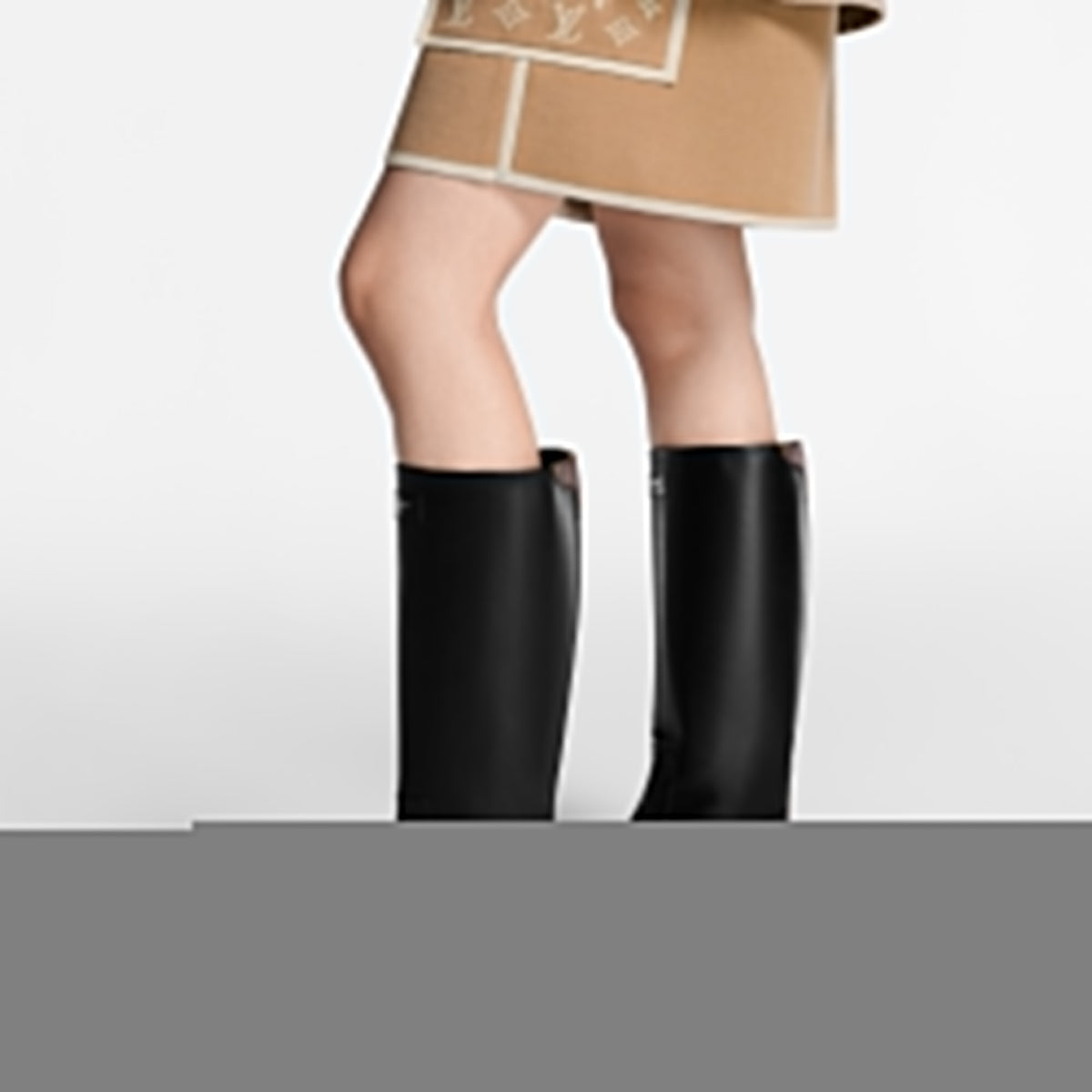 Women's LV Squad High Boot Black Calf Leather 1AIC70
