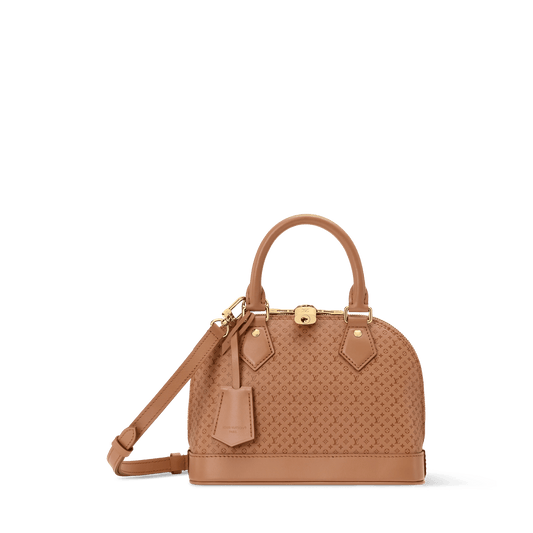 Women's Alma BB Minigram Hazelnut Calfskin Handbag