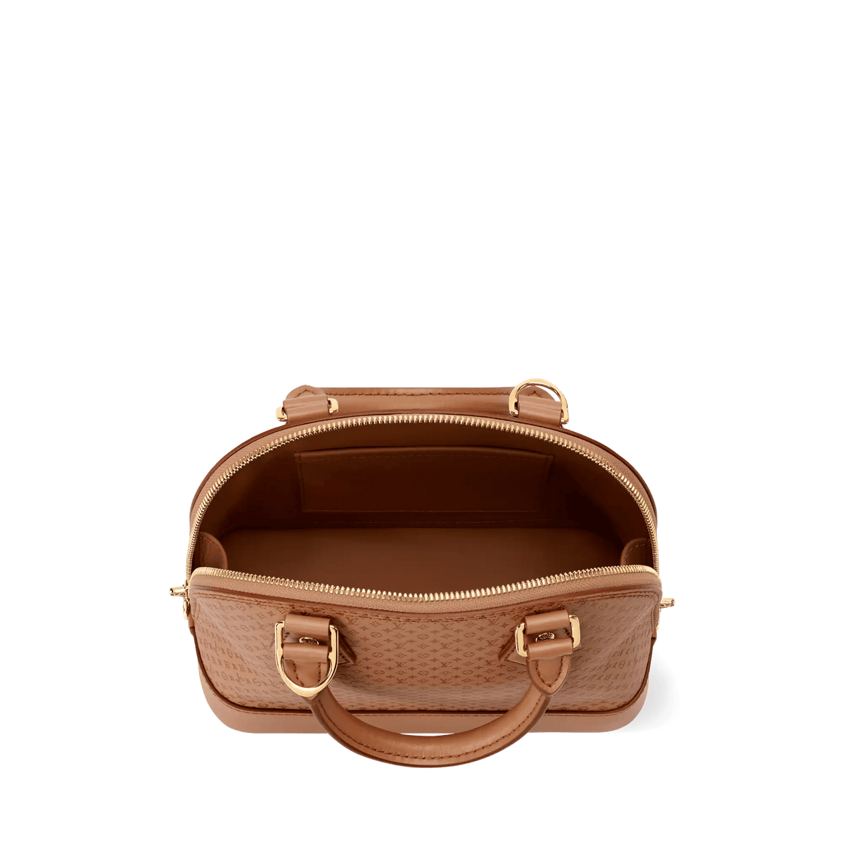 Women's Alma BB Minigram Hazelnut Calfskin Handbag