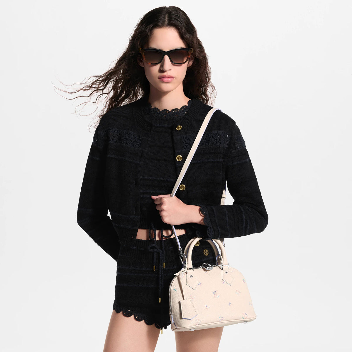 Women's Alma BB Monogram Empreinte Link Quartz Bag