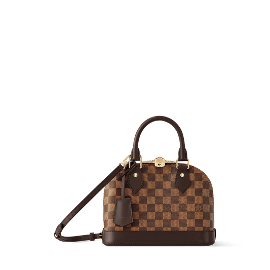 Women's Alma BB Damier Ebene Dark Chocolate Canvas Crossbody Bag