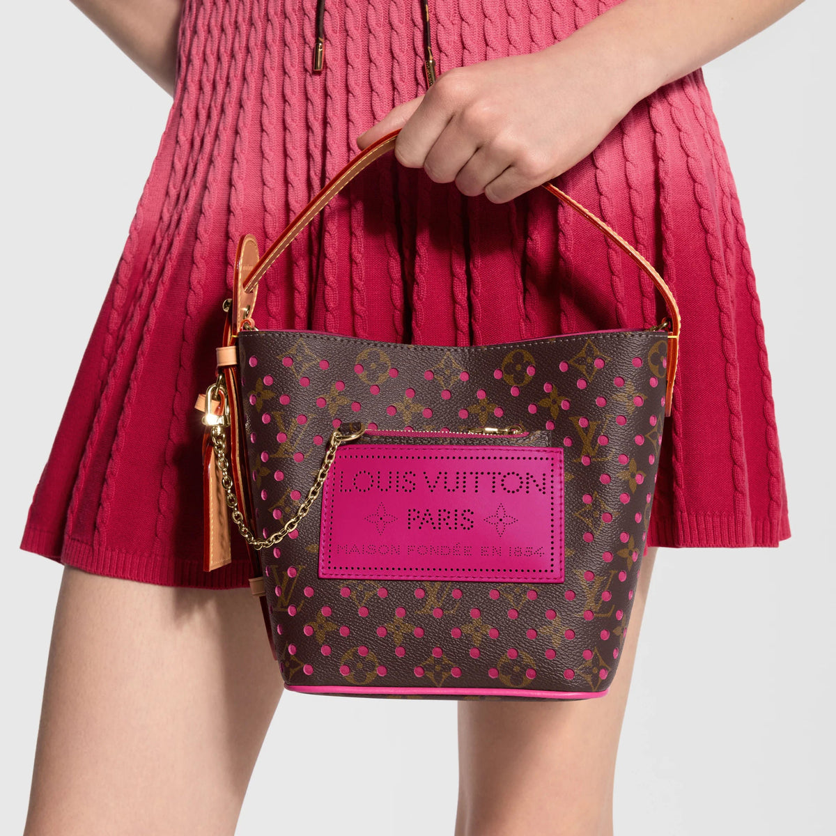 Women's All In BB Monogram Perfo Pop Crush Tote Bag