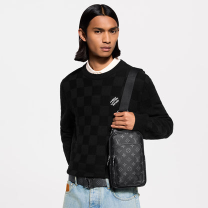 Avenue Slingbag PM Monogram Eclipse Canvas Cowhide Leather