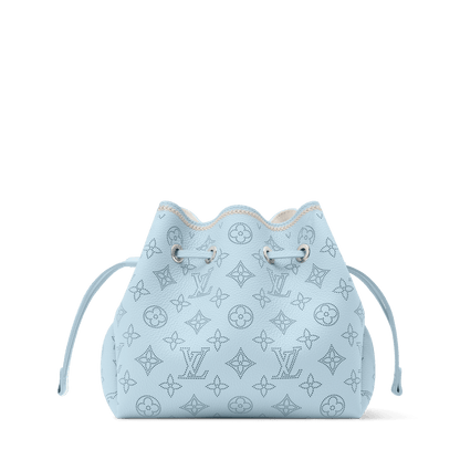Women's Bella Mahina Bleu Olympe Perforated Calfskin Leather Tote Bag M28885