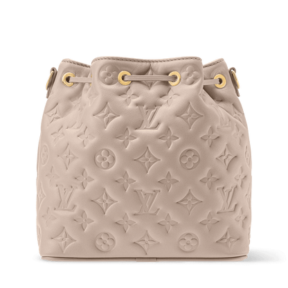 Women's Coussin Bucket Monogram Embossed Lambskin Drawstring Bag M26530