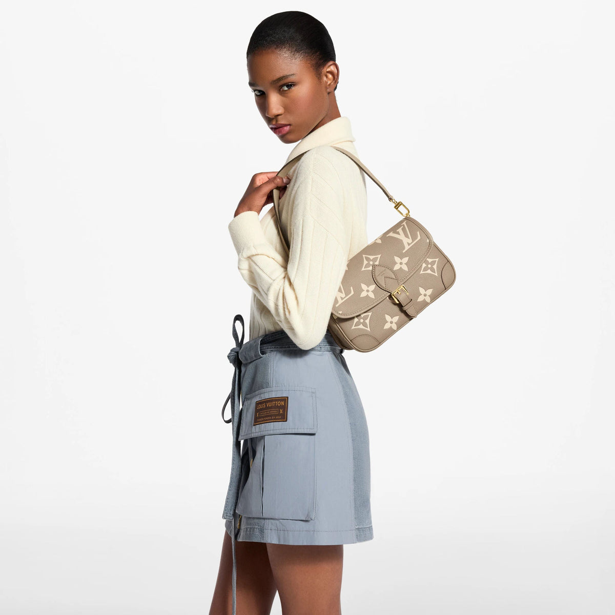 Women's Diane Monogram Empreinte Leather Satchel M46583